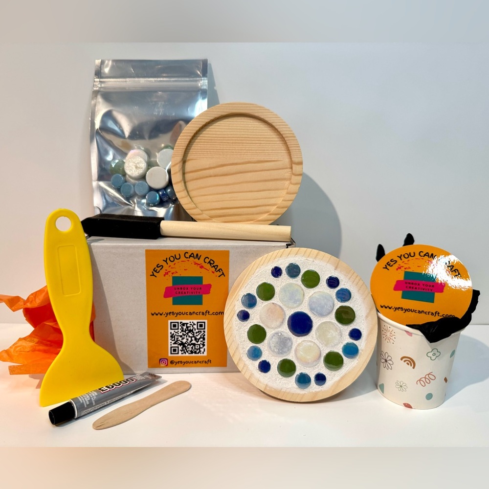 DIY Mosaic Tile Coaster Making Kit